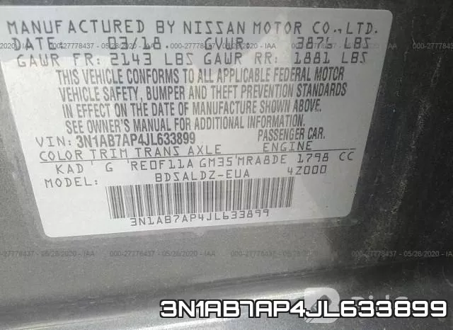 3N1AB7AP4JL633899 фото 10