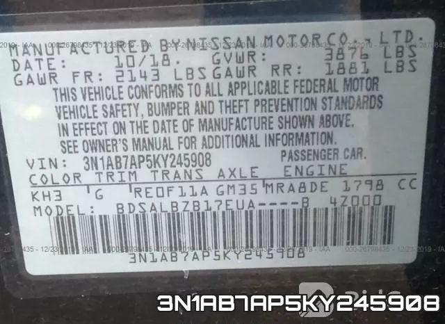 3N1AB7AP5KY245908 фото 10