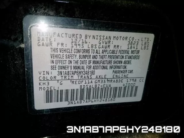 3N1AB7AP6HY248180 фото 2
