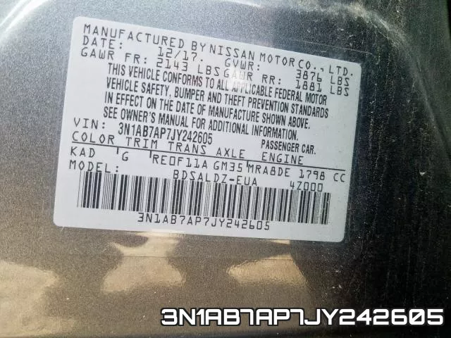 3N1AB7AP7JY242605 фото 2