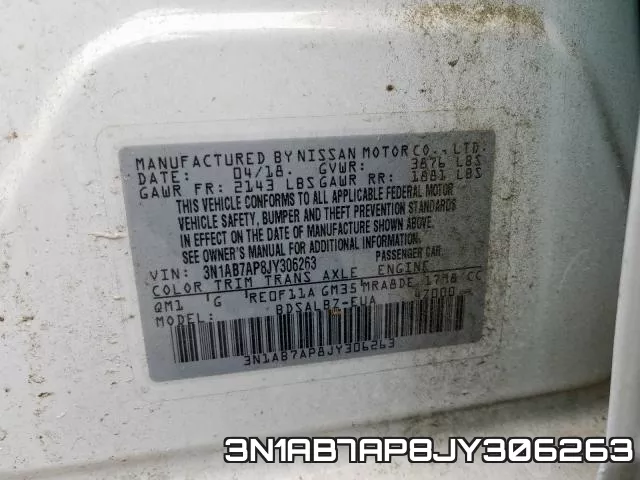 3N1AB7AP8JY306263 фото 2
