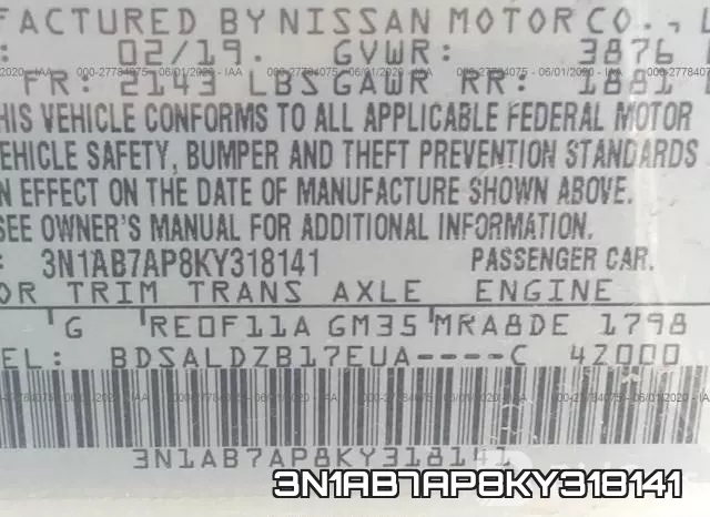 3N1AB7AP8KY318141 фото 10