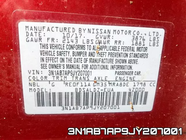 3N1AB7AP9JY207001 фото 2
