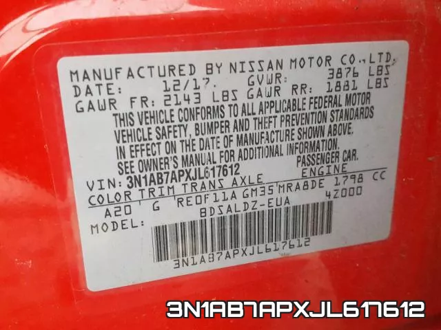 3N1AB7APXJL617612 фото 2