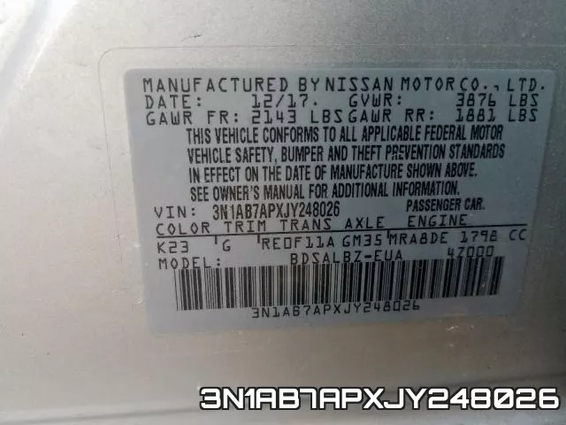 3N1AB7APXJY248026 фото 2