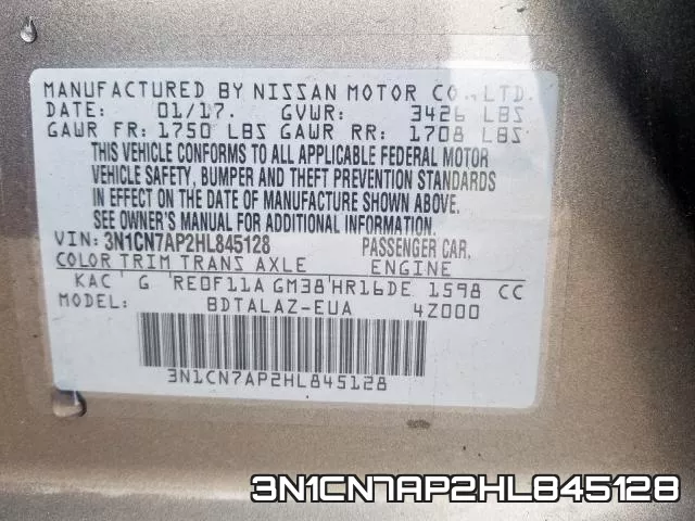 3N1CN7AP2HL845128 фото 2
