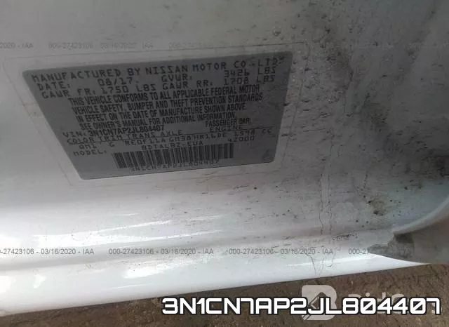 3N1CN7AP2JL804407 фото 10