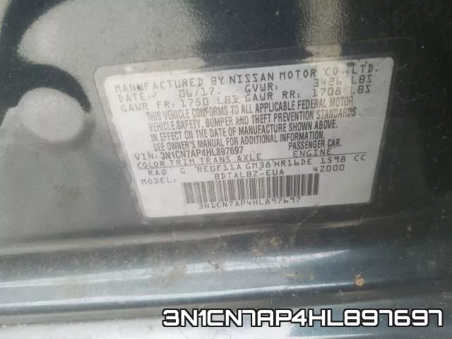 3N1CN7AP4HL897697 фото 2