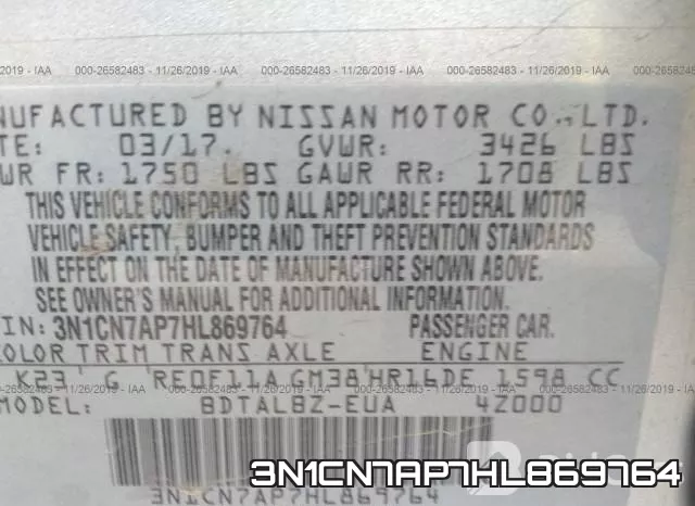 3N1CN7AP7HL869764 фото 10
