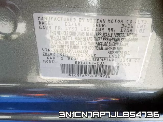 3N1CN7AP7JL854736 фото 2