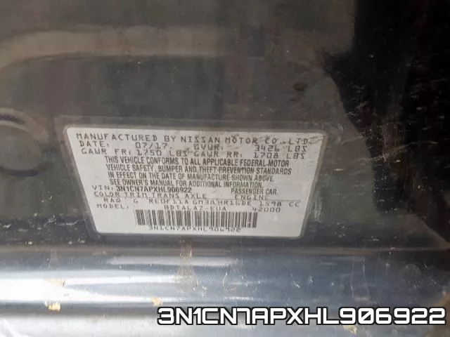 3N1CN7APXHL906922 фото 2