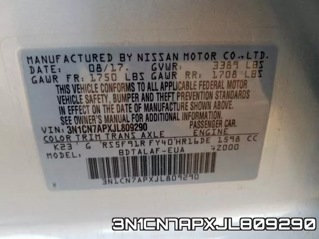 3N1CN7APXJL809290 фото 2