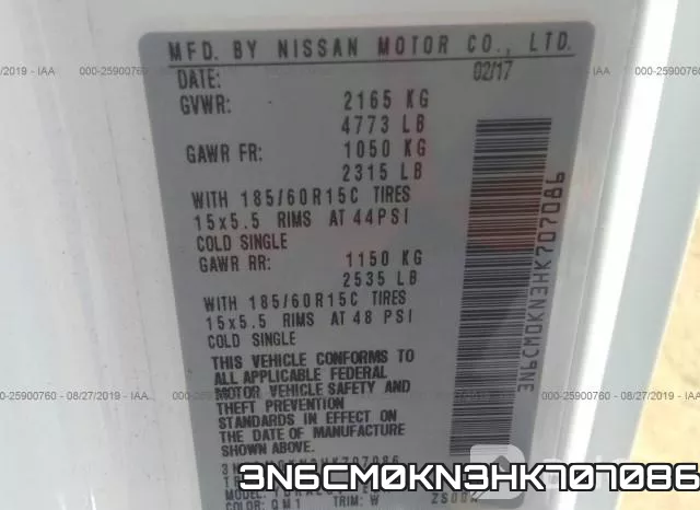 3N6CM0KN3HK707086 фото 10