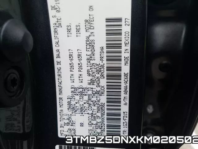 3TMBZ5DNXKM020502 фото 2