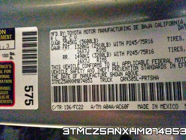 3TMCZ5ANXHM074853 фото 2