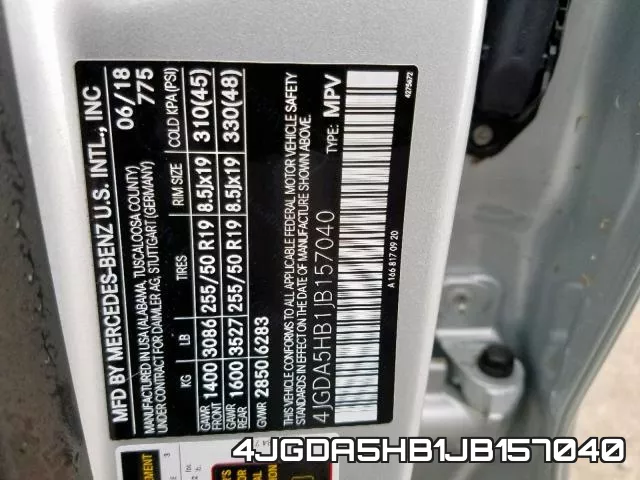4JGDA5HB1JB157040 фото 2