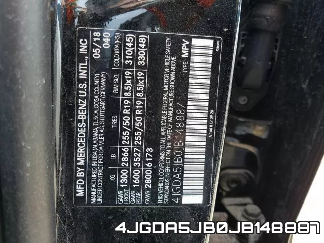 4JGDA5JB0JB148887 фото 2
