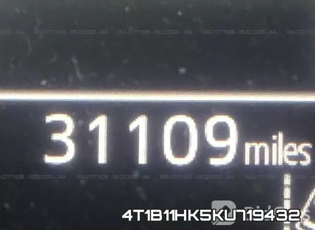 4T1B11HK5KU719432 фото 8