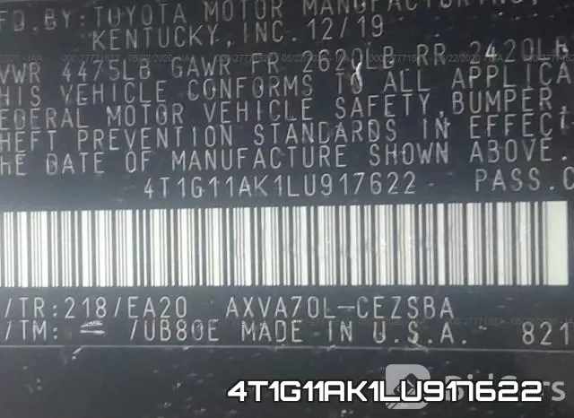 4T1G11AK1LU917622 фото 10