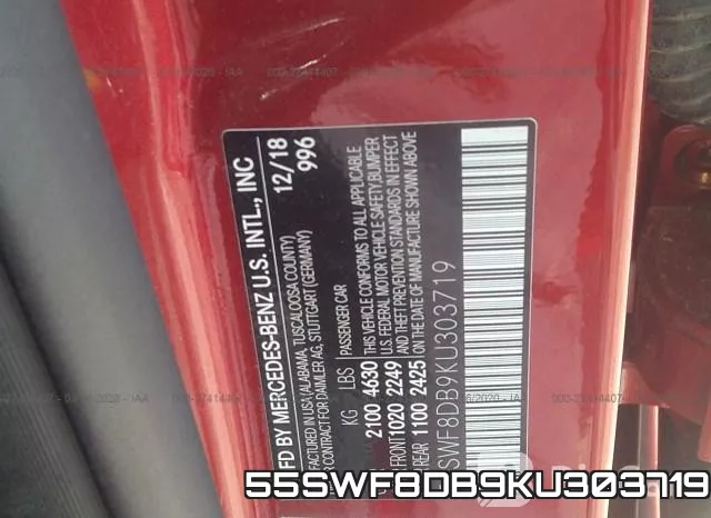 55SWF8DB9KU303719 фото 10