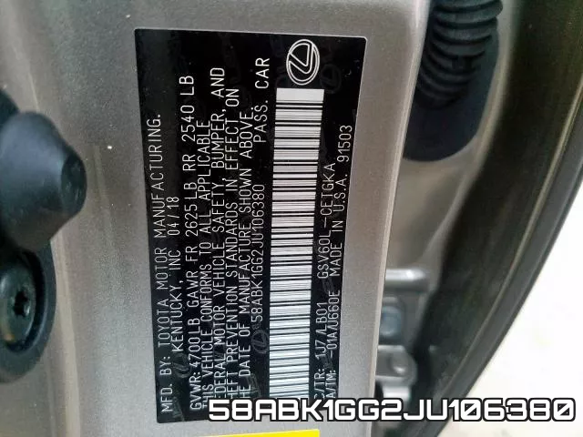 58ABK1GG2JU106380 фото 2