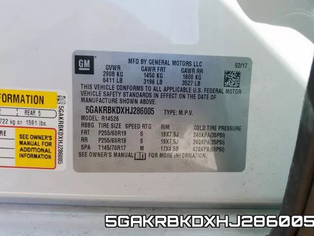 5GAKRBKDXHJ286005 фото 2