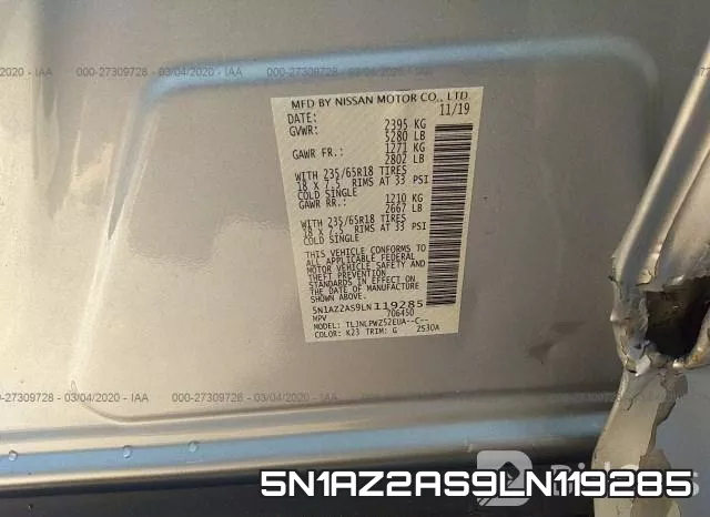 5N1AZ2AS9LN119285 фото 10