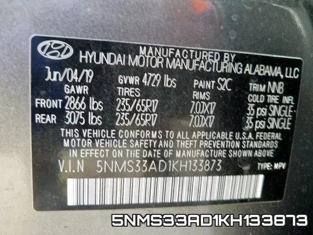 5NMS33AD1KH133873 фото 2