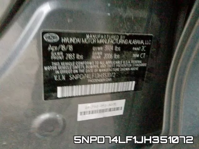 5NPD74LF1JH351072 фото 2