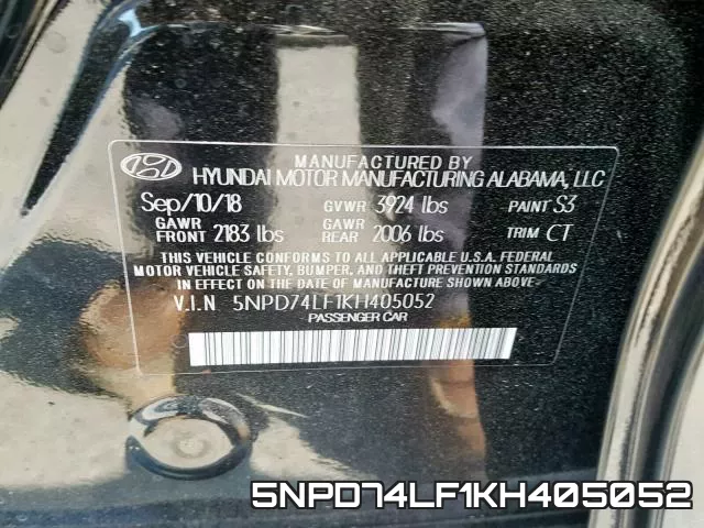 5NPD74LF1KH405052 фото 2