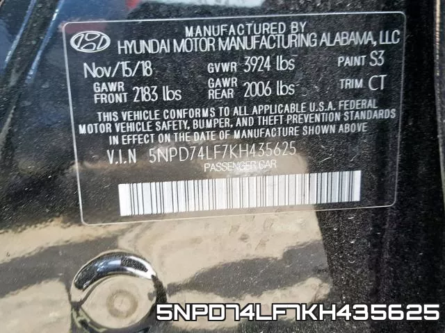 5NPD74LF7KH435625 фото 2