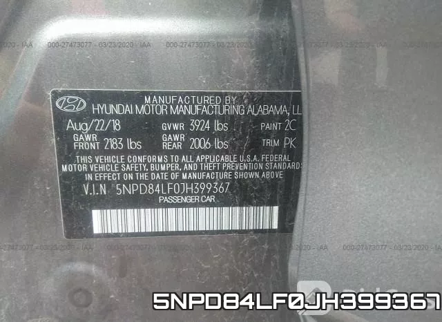 5NPD84LF0JH399367 фото 10