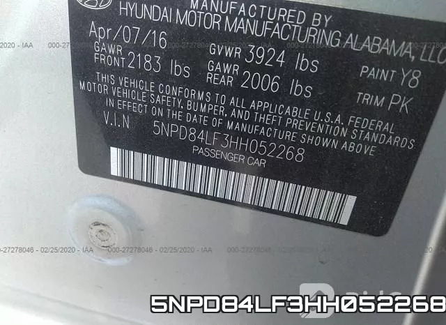 5NPD84LF3HH052268 фото 10