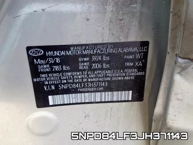 5NPD84LF3JH371143 фото 2