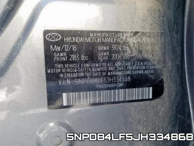 5NPD84LF5JH334868 фото 2