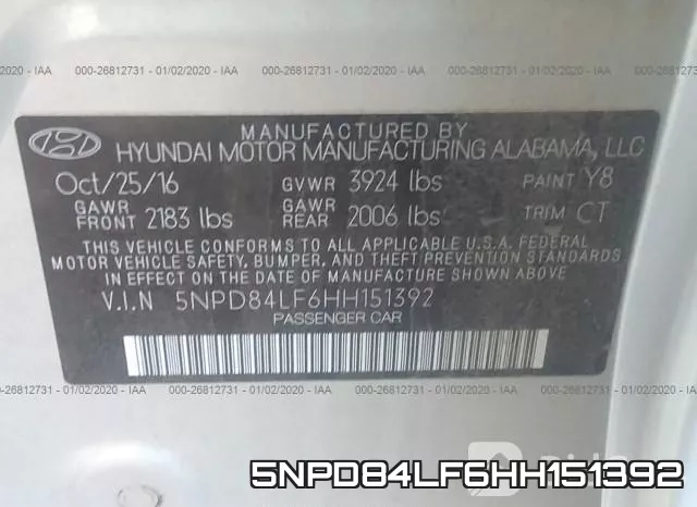 5NPD84LF6HH151392 фото 10
