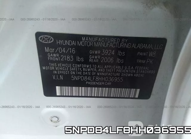 5NPD84LF8HH036955 фото 10