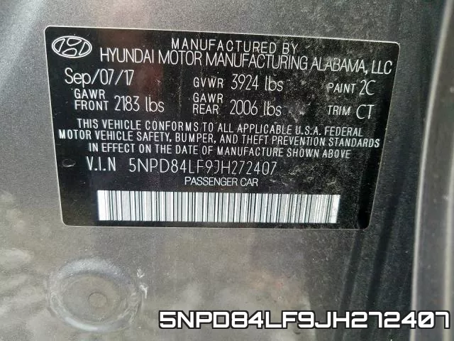 5NPD84LF9JH272407 фото 2