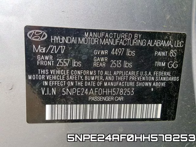 5NPE24AF0HH578253 фото 2