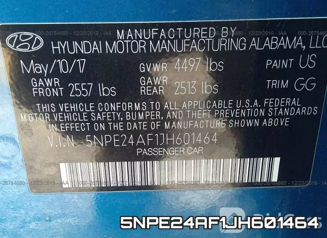 5NPE24AF1JH601464 фото 10