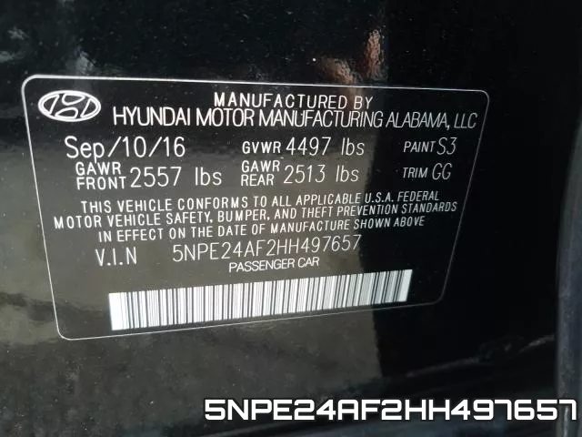 5NPE24AF2HH497657 фото 2