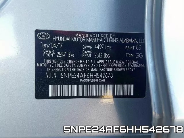 5NPE24AF6HH542678 фото 2