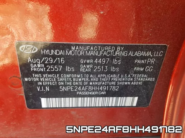 5NPE24AF8HH491782 фото 2