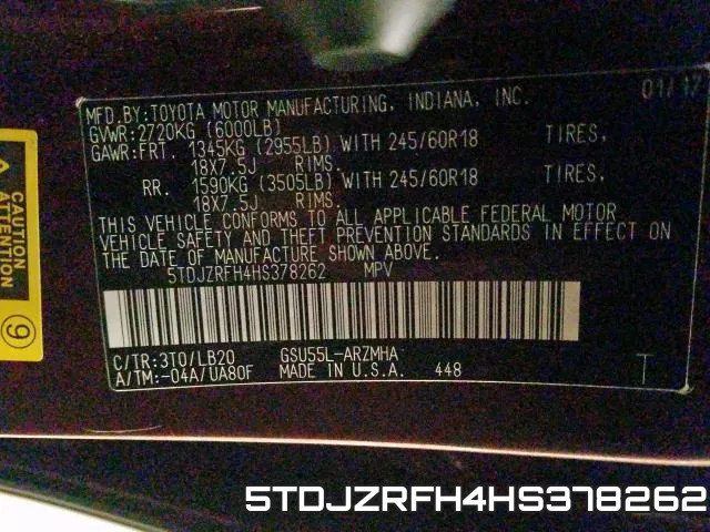 5TDJZRFH4HS378262 фото 2