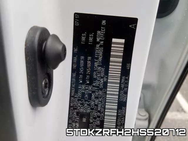 5TDKZRFH2HS520712 фото 2