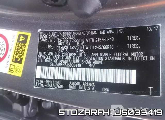 5TDZARFH7JS033419 фото 10
