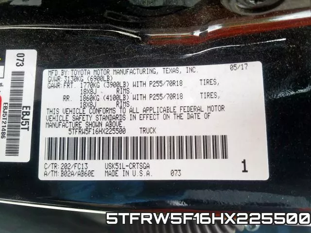5TFRW5F16HX225500 фото 2