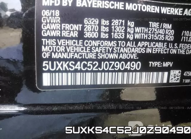 5UXKS4C52J0Z90490 фото 10