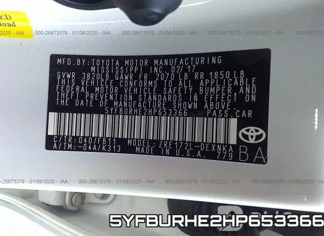 5YFBURHE2HP653366 фото 10
