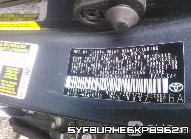 5YFBURHE6KP896217 фото 10